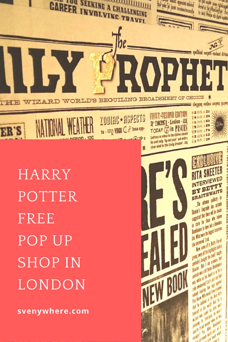 Harry Potter pop up shop