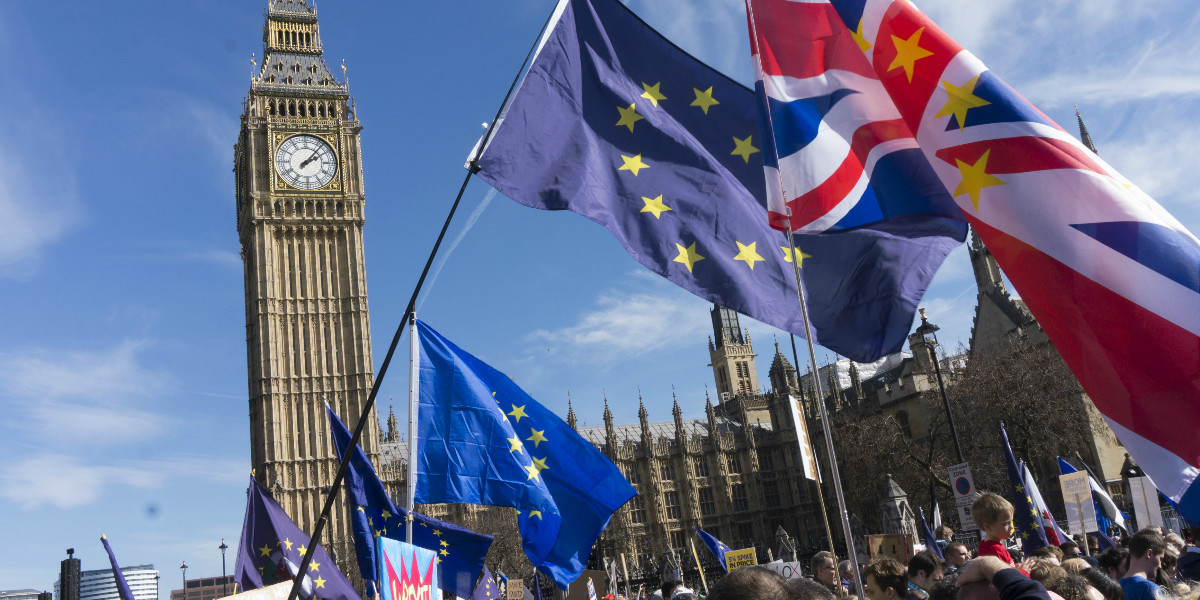 Brexit protest in Londen